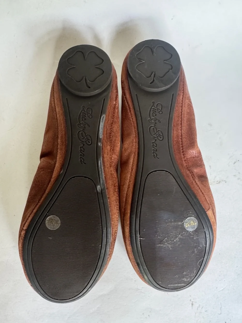 LUCKY BRAND Emmie Ballet Flats Slip On Leather Shoes Brown Size 7 EUC $60